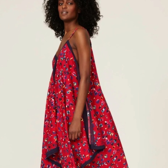 Jason Wu Red Handkerchief Leopard Print Dress SIZE 6 - Picture 3 of 8